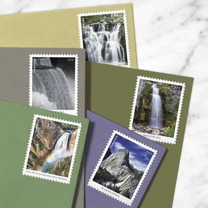 Forever Stamps 2023 Waterfalls – Scenic Nature Series, First-Class Postage
