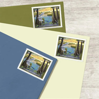 NOT Forever Stamp-Priority Mail $9.65 Stamps 2022 Florida Everglades – Scenic Landscape, Priority Mail Rate