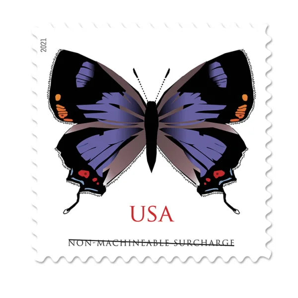 NOT Forever Stamp-$1.27 Stamps 2021 Colorado Hairstreak Butterfly – Non-Machinable Surcharge, First-Class Rate