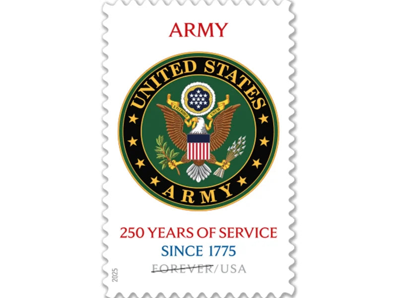 Forever Stamps 2025 Army – 250 Years of Service, Honor & Service, First-Class Postage