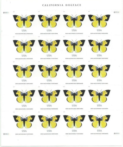 NOT Forever Stamp-$1.27 Stamps 2019 California Dogface Butterfly – Non-Machinable Surcharge, First-Class Rate