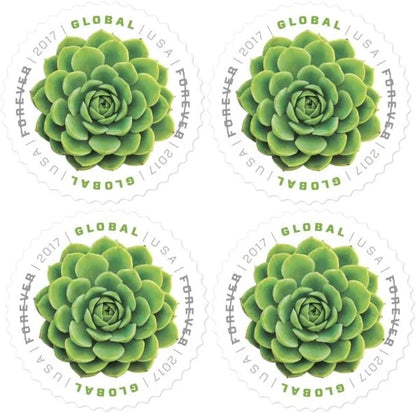 Global Forever Stamps 2017 Green Succulent – Nature Series, International Postage
