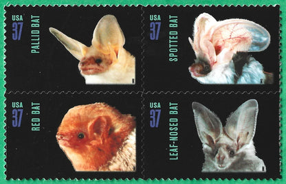 NOT Forever Stamp-37¢ Stamps 2002 Night Friends American Bats – Nature Series, First-Class Postage